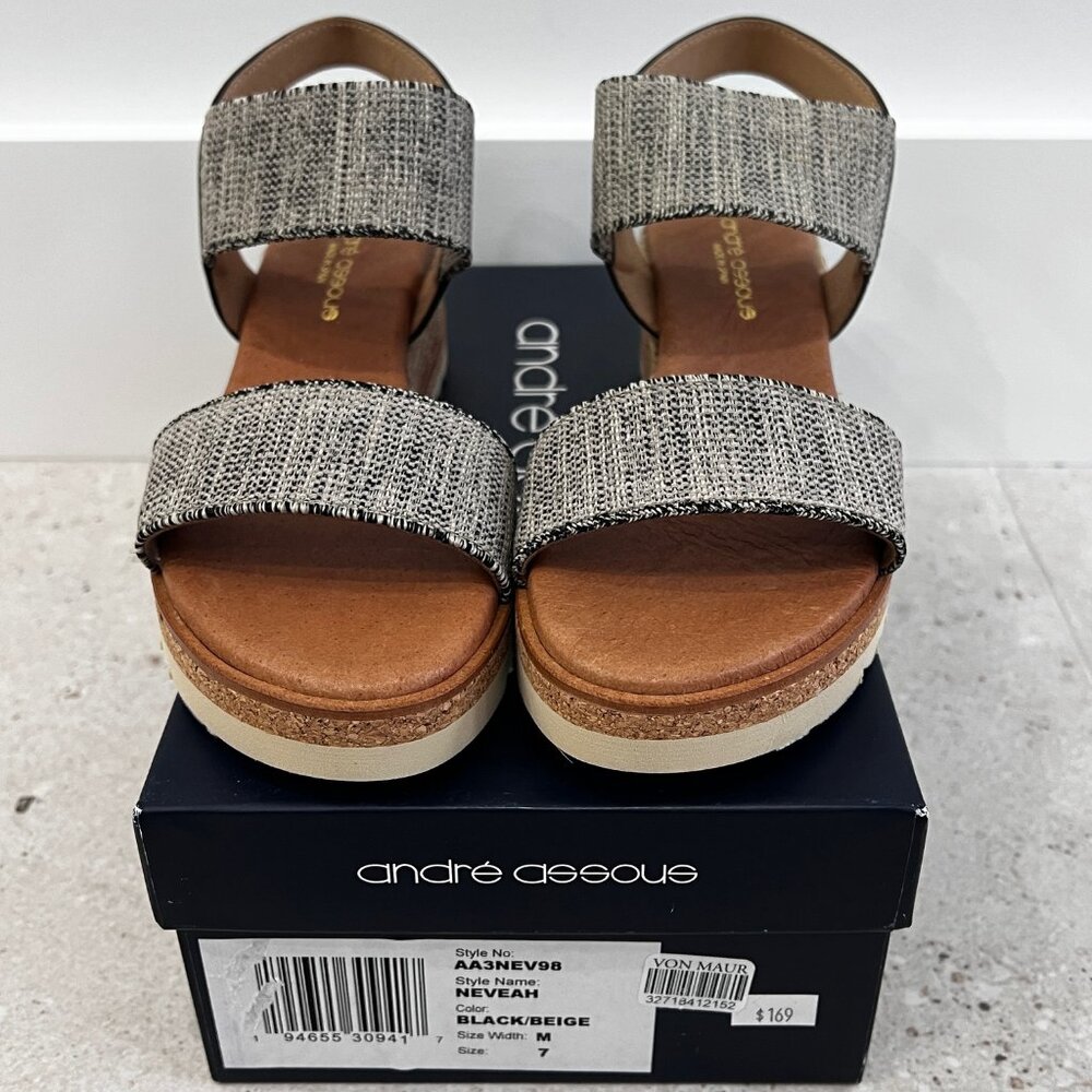 Andre Assous Neveah Linen Wedge